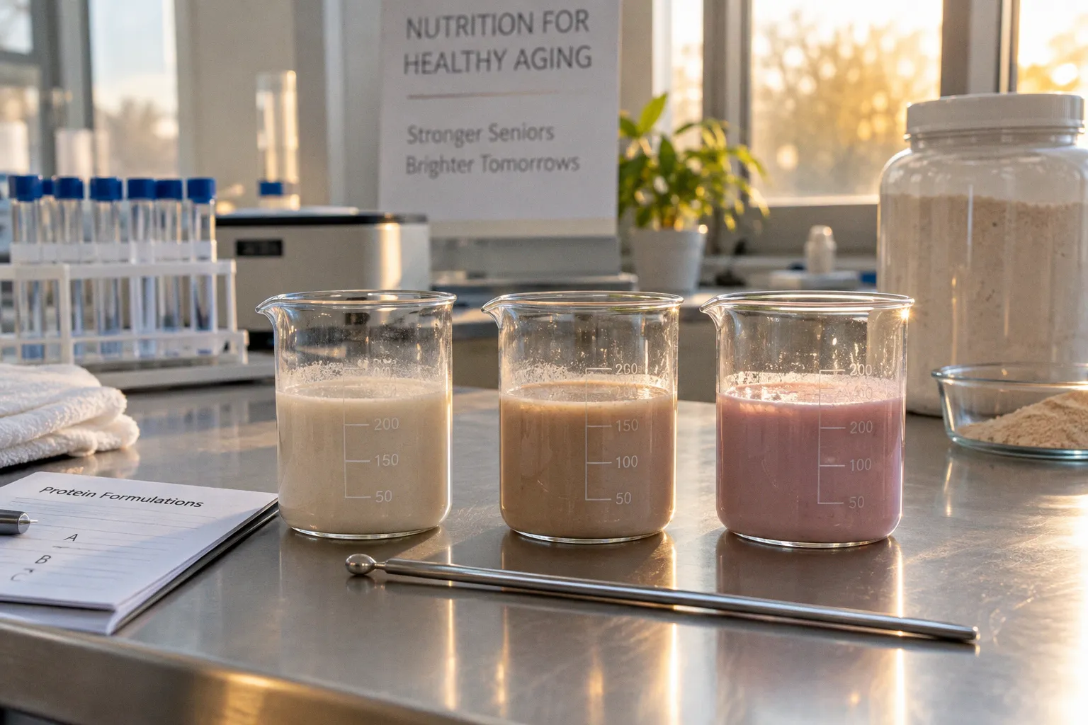 Geriatric Protein Drinks: Testing Three Formulations